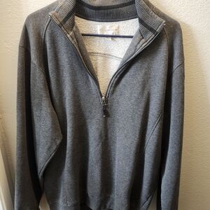 Cutter & Buck Men's Gray Zip-Up Sweater